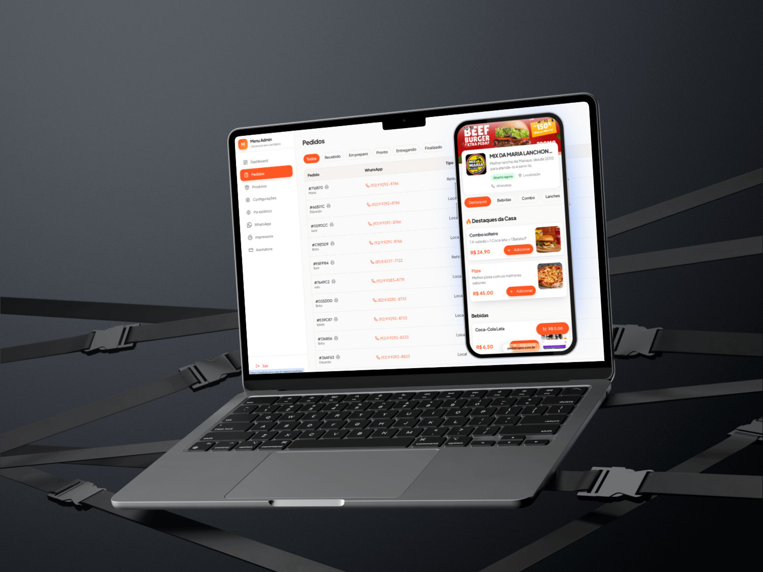 PedeNorte — Painel admin e cardápio mobile